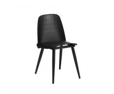 Sedia da pranzo in colore nero HAMILTON