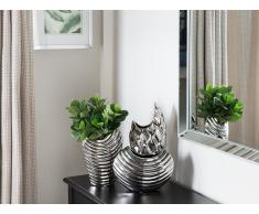 Vaso decorativo color argento DALDIS