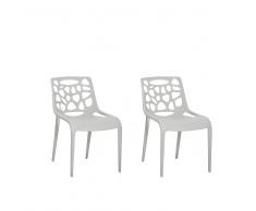 Set di 2 sedie da pranzo in colore grigio MORGAN