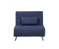 Divano letto singolo in tessuto blu FARRIS