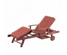 Cuscino da esterno - Per le chaise-longue - Color terracotta