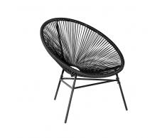Sedia moderna nera stile spaghetti ACAPULCO
