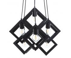 Lampada da soffitto a 6 punti luce in metallo nero CHRISOLA