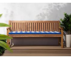 Cuscino per panchina da giardino TOSCANA/JAVA blu bianco zigzag 169x50x5cm