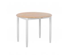 Tavolo da pranzo rotondo ø92 cm marrone chiaro e grigio chiaro OMAHA