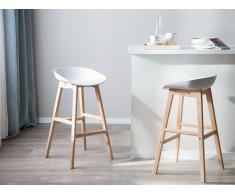 Set di 2 sgabelli da bar in colore bianco MICCO