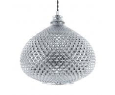 Lampadario in vetro color argento MADON