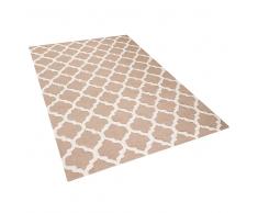Tappeto in lana e cotone beige - Tappeto moderno di design - 140x200cm - ERBAA