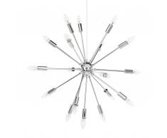 Lampadario in color argento a 18 punti luce MAGUSE