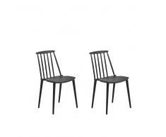 Set di 2 sedie da pranzo in colore nero VENTNOR