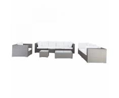 Set da giardino in rattan grigio MAESTRO