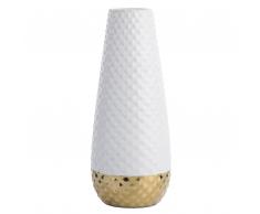 Vaso da fiori color oro e bianco CORONADO