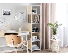 Libreria bianca con parti in legno chiaro BOGOTA