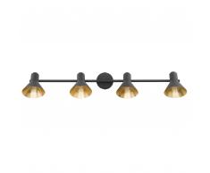 Lampada da parete nera / oro MERSEY IV