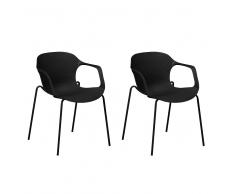 Set di 2 sedie da pranzo in colore nero ELBERT