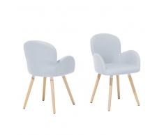 Sedia grigia con design moderno - Sedie da pranzo imbottite - BROOKVILLE