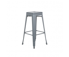 Sgabello da bar in metallo argentato 76 cm CABRILLO