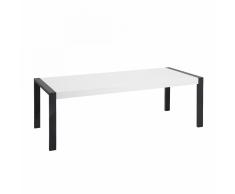 Tavolo da pranzo struttura in acciaio nero e piano bianco 180x90cm ARCTIC I