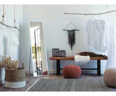 Specchio da pavimento con cornice bianca 40x140cm TORCY