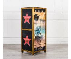 Flow Fusion Design Cassettiera Hollywood Style Con Sei Cassetti