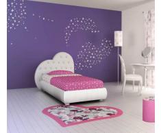 Flow Fusion Design Letto Singolo Bianco Cuore Con Contenitore