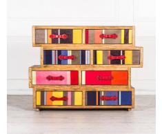 Flow Fusion Design Cassettiera Colour Con 8 Cassetti