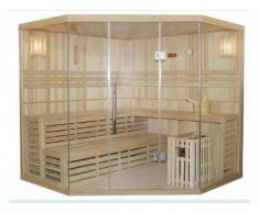 Vogue Sauna Sauna tradizionale finlandese angolare 4/5 posti vetrata Gamma prestige IMATRA