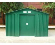 Unique Casetta da giardino in acciaio zincato verde MAXITA II - 9,3 m²
