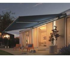 Unique Tenda a cassettone motorizzato a LED ASTROLA - antracite - 4 x 3m