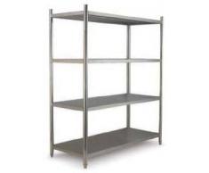 Scaffalatura\Scansia in acciaio inox 4 ripiani SR Dim. mm L1000xP500xH1550 Modello SHEL 410