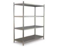 Scaffalatura\Scansia in acciaio inox 4 ripiani SR Dim. mm L1400xP500xH1550 Modello SHEL 414