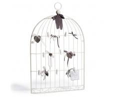 Maisons du monde Bacheca bianca in metallo 51 x 80 cm OISEAU