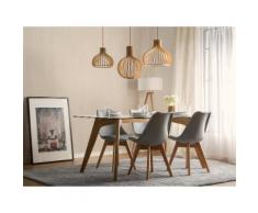 Lampada a sospensione in legno LEMINA