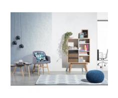 Libreria armadio moderno bianco e marrone - WRANGELL