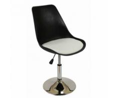 Tulip - Sedia sgabello design replica Eero Saarinen polipropilene cromo casa ufficio albergo - scocca bianca/base cromata, Rosso