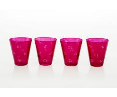 "4 Bicchieri vetro Origami set 1"