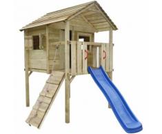 vidaXL Set da Gioco all'Aperto Scaletta Scivolo 360x255x295 cm Legno