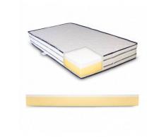 InMaterassi Materasso Memory Foam 5 Cm, Alto 20 Cm, Sfoderabile - Frida 90 X 190 Cm (singolo) 2 Cuscini Memory H13