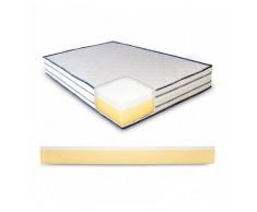 InMaterassi Materasso Memory Foam 5 Cm, Alto 20 Cm, Sfoderabile - Frida 120 X 200 Cm (1 Piazza E Mezza) 2 Cuscini Memory H13