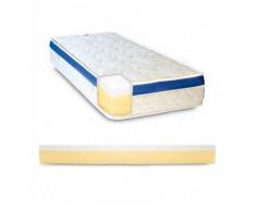 InMaterassi Materasso Memory Foam Alto 25 Cm Con Bayscent Neutralizer - Dolce Sonno 80 X 200 Cm (singolo) 2 Cuscini Memory H16