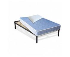 InMaterassi Kit Filomena - Materasso In Water Foam Antiacaro H12 Cm Pieghevole Per Brandine Con Rete A Doghe + Cuscini Kit - 120x200 Cm Una Piazza E Mezza + Rete