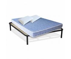 InMaterassi Kit Filomena - Materasso In Water Foam Antiacaro H12 Cm Pieghevole Per Brandine Con Rete A Doghe + Cuscini Kit - 160x190 Cm Matrimoniale + Rete + 2 Cu