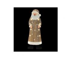 Babbo Natale in legno luminosi Bianco caldo 10 LED
