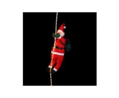 Babbo Natale che si arrampica Garry Alt.45 cm Rosso 36 LED