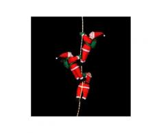 3 Babbo Natale che si arrampica Théodore Rosso 54 LED