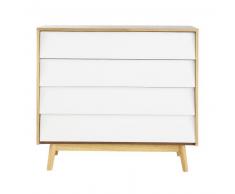Maisons du monde Cassettone vintage 4 cassetti bianco Fjord