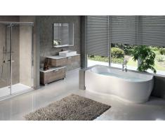 Novellini VASCA DA BAGNO ANGOLARE SERIE VENUS CON TELAIO E PANNELLO