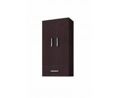 Caesaroo PENSILE BAGNO ARMADIO SOSPESO MODERNO 480 MM 2 ANTE 1 CASSETTO WENGE ARREDO SERIE MOTRIL