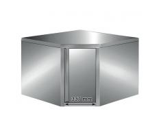 INOX BIM Armadietto Pensile ad Angolo con Anta a Battente