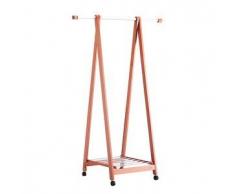 VALSECCHI HOME appendiabiti con ruote SHOW-WHEEL (Ciliegio - Legno massello di faggio)